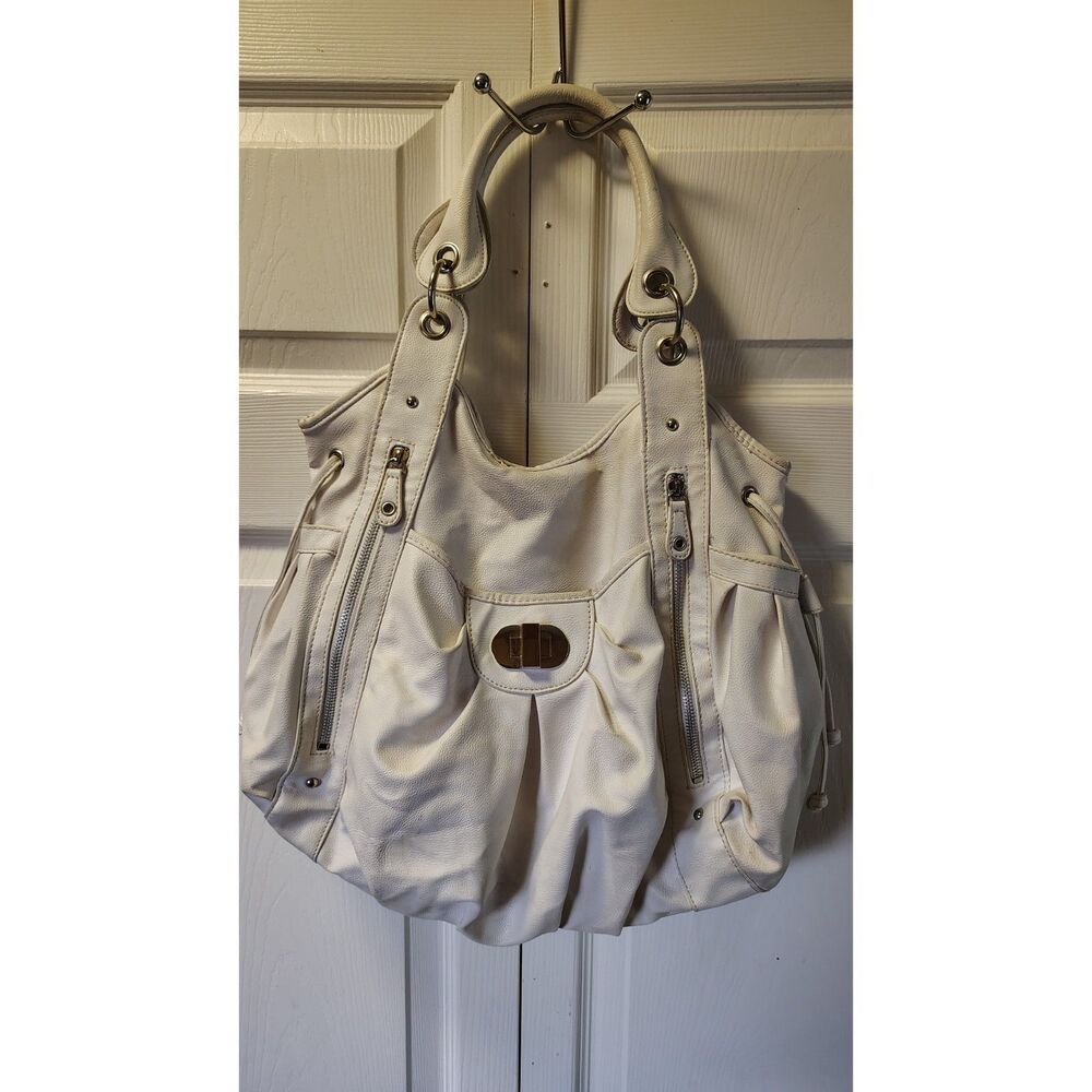 Vintage Y2K Chateau Slouchy Hobo Shoulder Bag – Cream White / Off-White